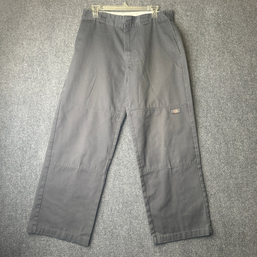 Dickies Double Knee Work Pants Mens 32x30 Charcoal Grey Skater Streetwear 85283